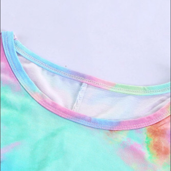 Tie Dye Maxi Dress Pink Blue Medium - Picture 5 of 8